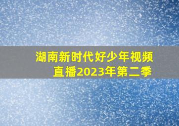 湖南新时代好少年视频直播2023年第二季