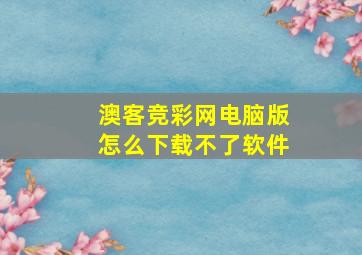 澳客竞彩网电脑版怎么下载不了软件