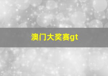 澳门大奖赛gt