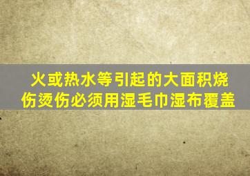 火或热水等引起的大面积烧伤烫伤必须用湿毛巾湿布覆盖