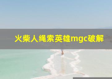 火柴人绳索英雄mgc破解