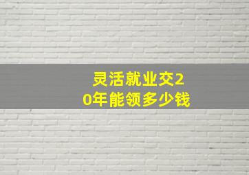 灵活就业交20年能领多少钱