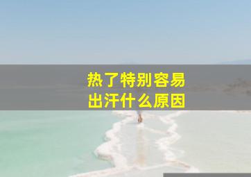 热了特别容易出汗什么原因