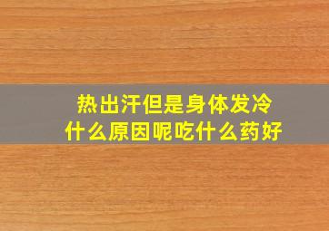 热出汗但是身体发冷什么原因呢吃什么药好