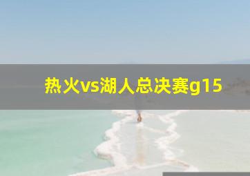 热火vs湖人总决赛g15