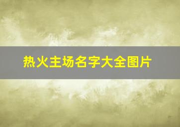 热火主场名字大全图片