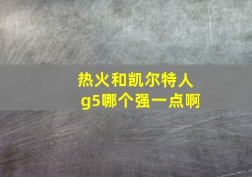 热火和凯尔特人g5哪个强一点啊