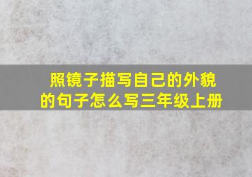 照镜子描写自己的外貌的句子怎么写三年级上册