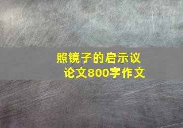 照镜子的启示议论文800字作文