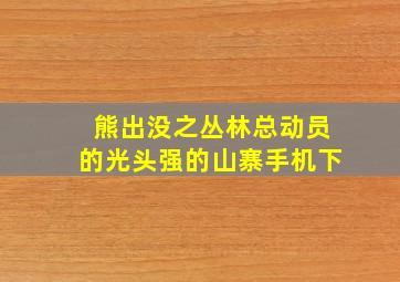 熊出没之丛林总动员的光头强的山寨手机下