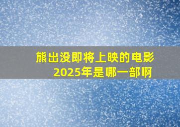 熊出没即将上映的电影2025年是哪一部啊