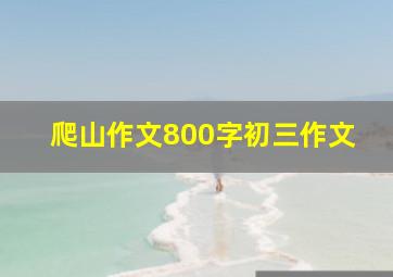 爬山作文800字初三作文