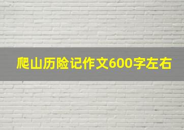 爬山历险记作文600字左右