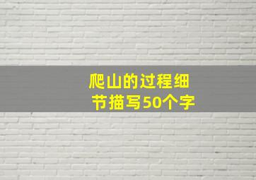 爬山的过程细节描写50个字