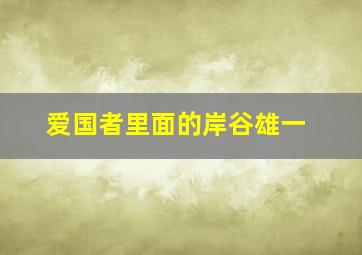 爱国者里面的岸谷雄一