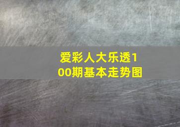 爱彩人大乐透100期基本走势图