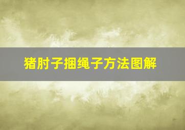 猪肘子捆绳子方法图解