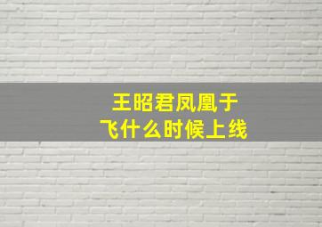 王昭君凤凰于飞什么时候上线