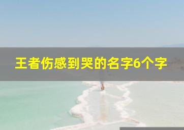 王者伤感到哭的名字6个字