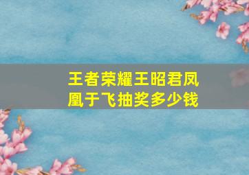 王者荣耀王昭君凤凰于飞抽奖多少钱