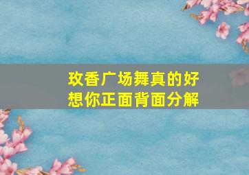 玫香广场舞真的好想你正面背面分解