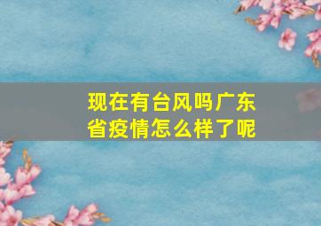 现在有台风吗广东省疫情怎么样了呢