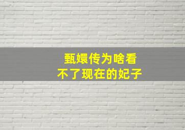 甄嬛传为啥看不了现在的妃子