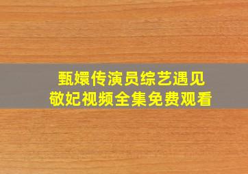 甄嬛传演员综艺遇见敬妃视频全集免费观看