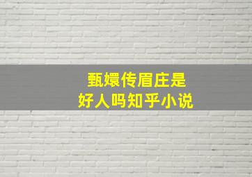 甄嬛传眉庄是好人吗知乎小说