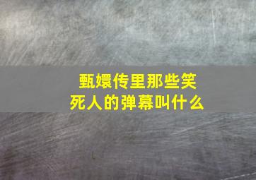 甄嬛传里那些笑死人的弹幕叫什么