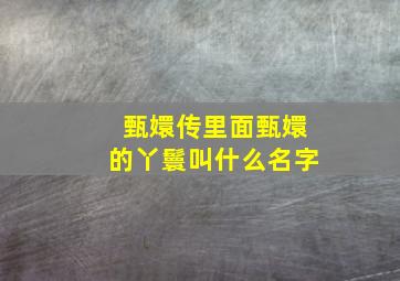 甄嬛传里面甄嬛的丫鬟叫什么名字