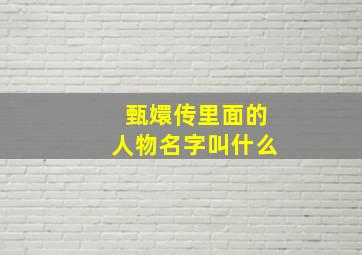 甄嬛传里面的人物名字叫什么