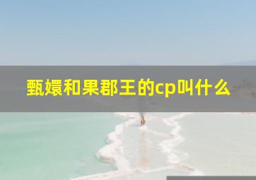 甄嬛和果郡王的cp叫什么