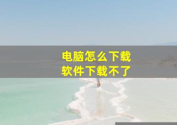 电脑怎么下载软件下载不了