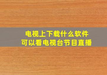 电视上下载什么软件可以看电视台节目直播