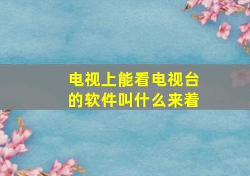 电视上能看电视台的软件叫什么来着