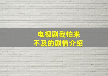 电视剧我怕来不及的剧情介绍