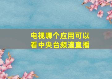 电视哪个应用可以看中央台频道直播