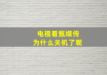 电视看甄嬛传为什么关机了呢