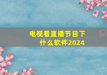 电视看直播节目下什么软件2024