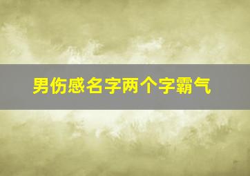 男伤感名字两个字霸气