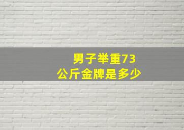 男子举重73公斤金牌是多少