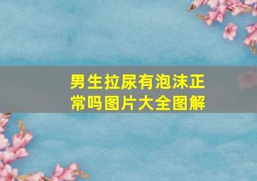 男生拉尿有泡沫正常吗图片大全图解