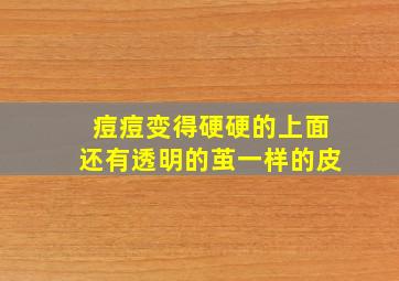 痘痘变得硬硬的上面还有透明的茧一样的皮