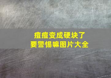 痘痘变成硬块了要警惕嘛图片大全