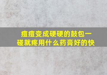 痘痘变成硬硬的鼓包一碰就疼用什么药膏好的快