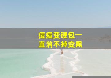 痘痘变硬包一直消不掉变黑