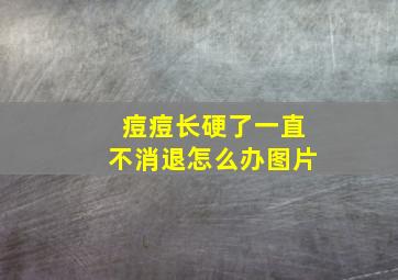 痘痘长硬了一直不消退怎么办图片