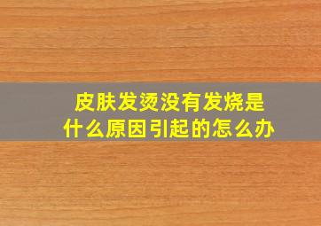 皮肤发烫没有发烧是什么原因引起的怎么办