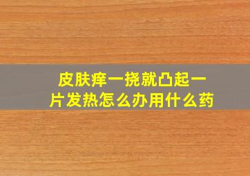 皮肤痒一挠就凸起一片发热怎么办用什么药